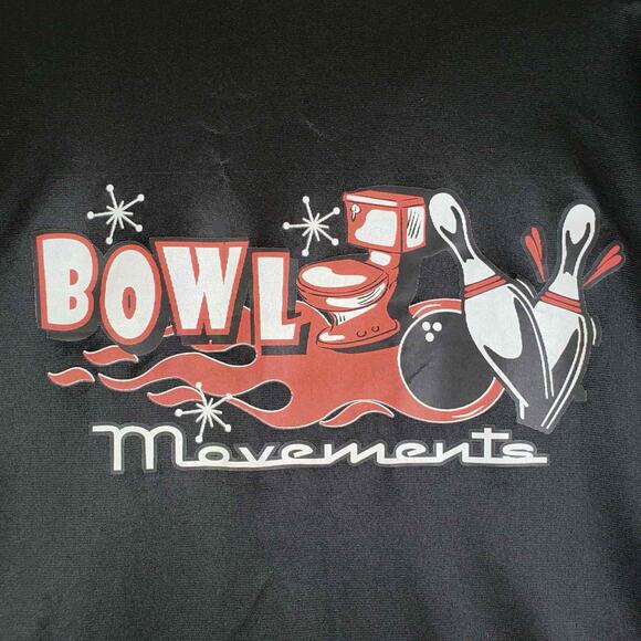 Cruisin USA Bowling Shirt Mens XL Button Up Collar Black Toilet Bowl Humor - Picture 4 of 12